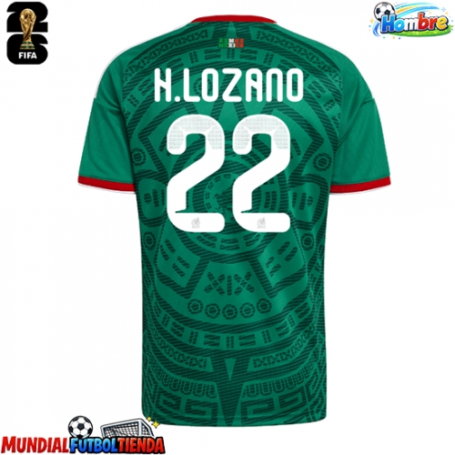 Camiseta México Hirving Lozano #22 Primera Equipación Replica Mundial 2026 mangas cortas